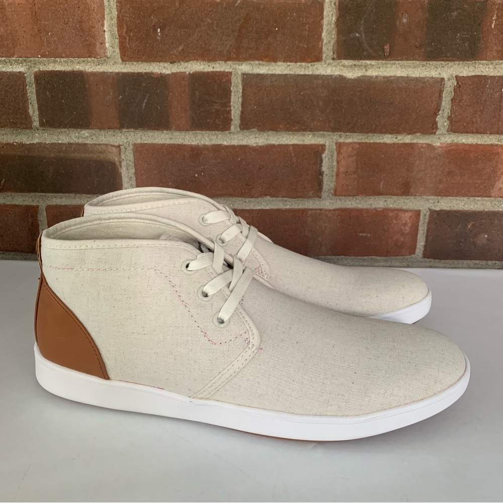 Steve Madden Perrin Beige Lace Up High Top Sneakers Men’s US 8.5 M NEW